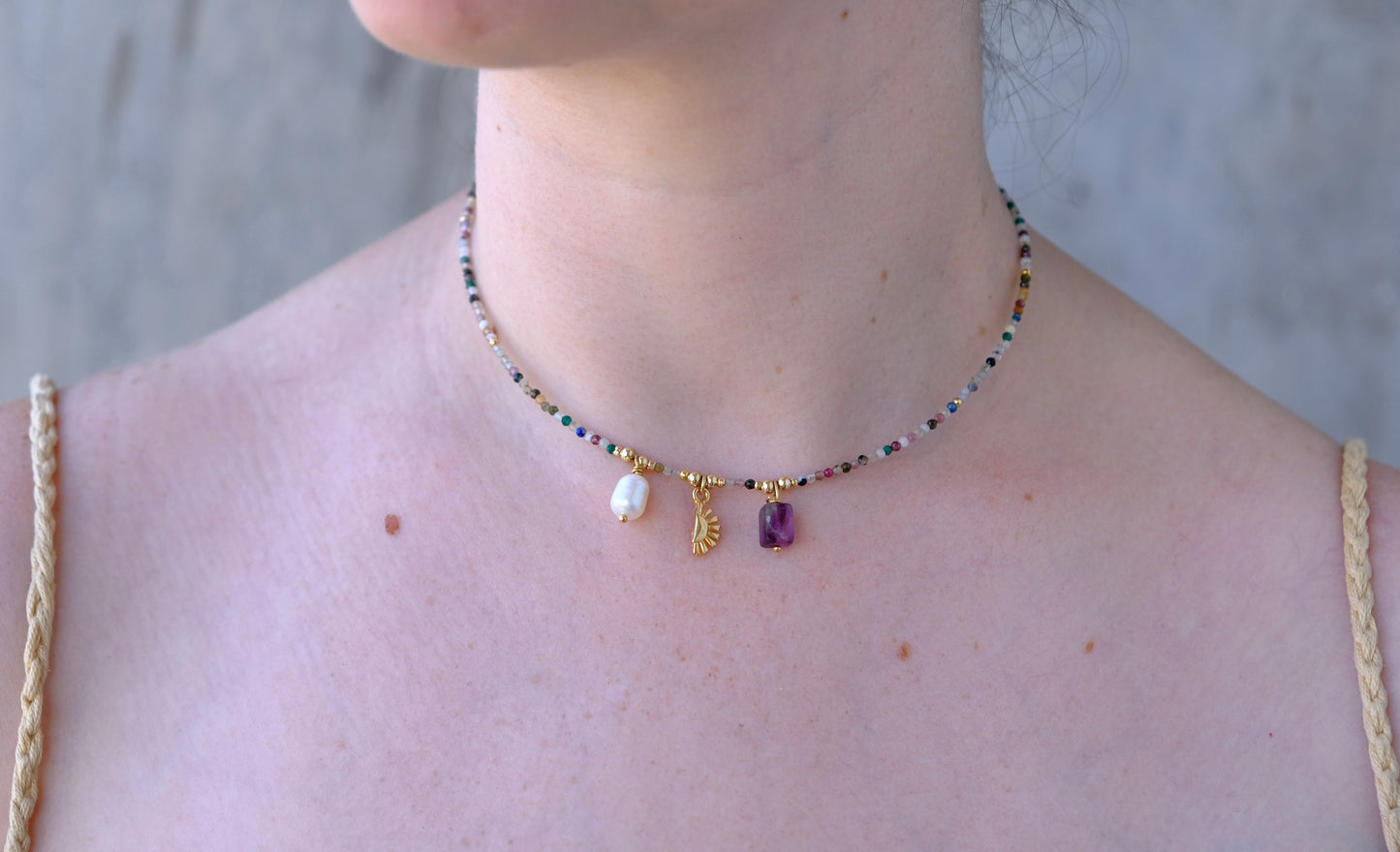 Chocker colores 3 dijes